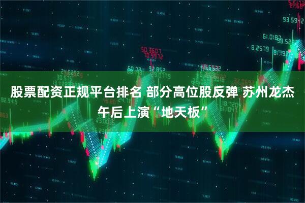 股票配资正规平台排名 部分高位股反弹 苏州龙杰午后上演“地天板”