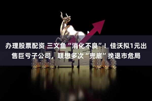 办理股票配资 三文鱼“消化不良”！佳沃拟1元出售巨亏子公司，联想多次“兜底”挽退市危局